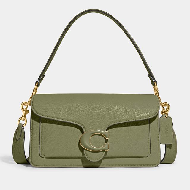 Coach Polished Pebble Leather Tabby 20 Shoulder Bag Green on Productcaster.