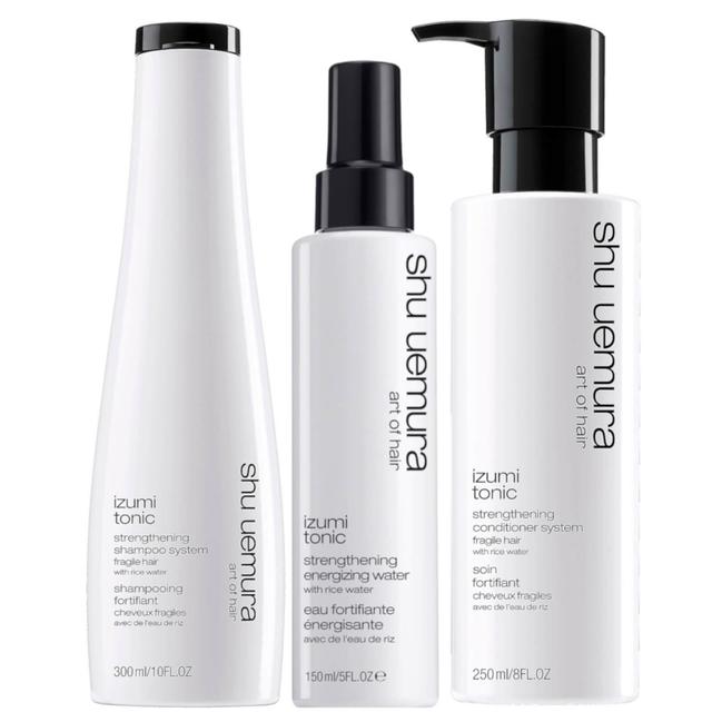 Shu Uemura Art of Hair Izumi Tonic Rice Water Shampoo, Conditioner and Hair Tonic Water Routine on Productcaster.