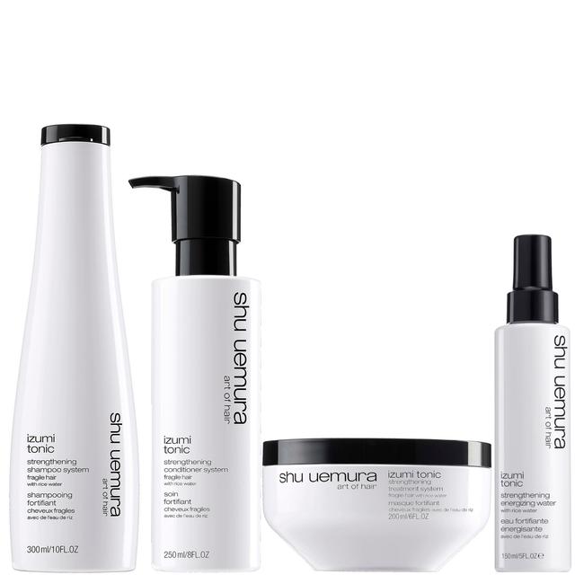 Shu Uemura Art of Hair Izumi Tonic Rice Water Shampoo, Conditioner, Hair Mask and Tonic Water Routine on Productcaster.