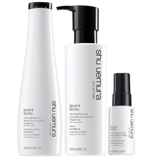 Shu Uemura Art of Hair Izumi Tonic Rice Water Strengthening Shampoo 300ml, Conditioner 250ml and Hair Water 30ml Bundle on Productcaster.