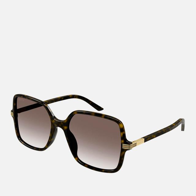 Gucci Acetate Oversized Square-Frame Sunglasses Brown on Productcaster.