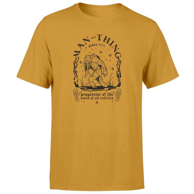 Man-Thing Men's T-Shirt - Mustard - M - Mustard on Productcaster.