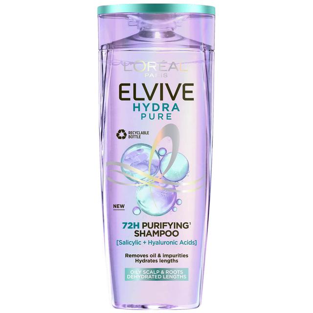 L'Oréal Paris Elvive Hydra Pure 72h Purifying Shampoo with Hyaluronic and Salicylic Acids 500ml on Productcaster.