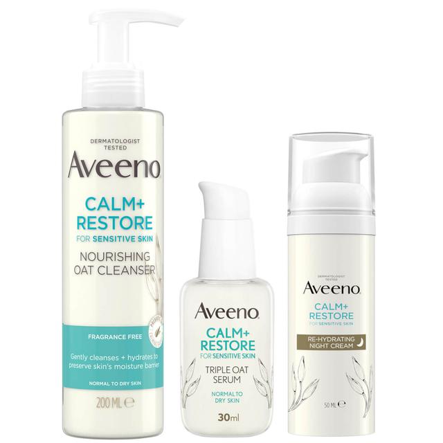 Aveeno Face Calm and Restore Night Nourish Routine (Worth £37.48) on Productcaster.