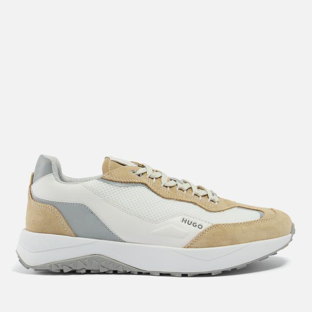 HUGO Men's Kane Runn Suede and Mesh Trainers - UK 10 on Productcaster.