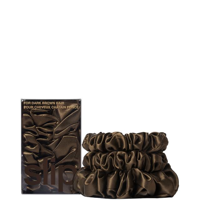 Slip Pure Silk Back To Basics Assorted Scrunchie Set (Various Colours) - Dark Brown on Productcaster.