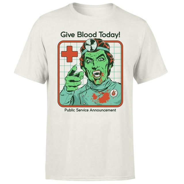 Give Blood Today Men's T-Shirt - White Vintage Wash - XL - White Vintage Wash on Productcaster.