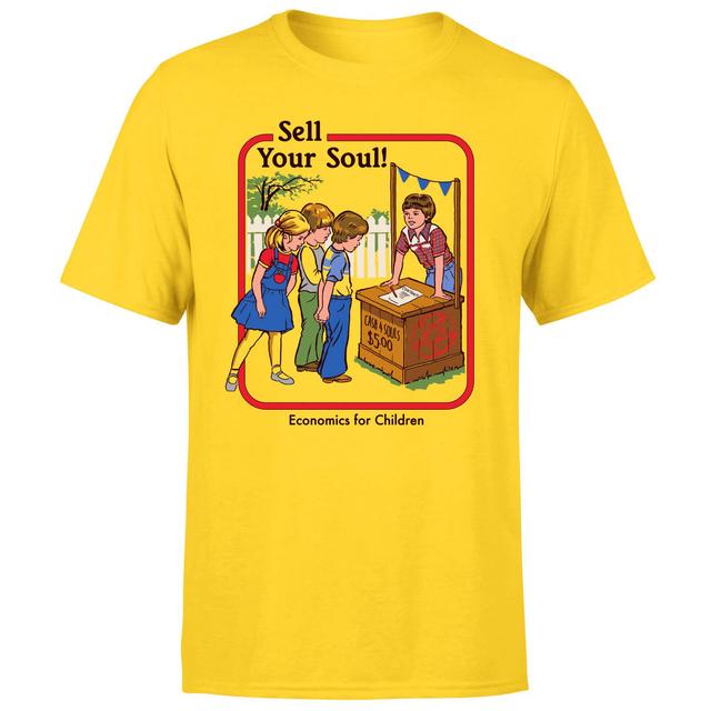 Sell Your Soul Men's T-Shirt - Yellow - M - Gul on Productcaster.