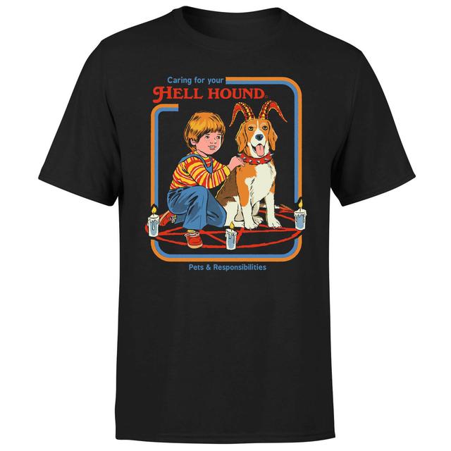 Caring For Your Hell Hound Men's T-Shirt - Black - XL - Black on Productcaster.