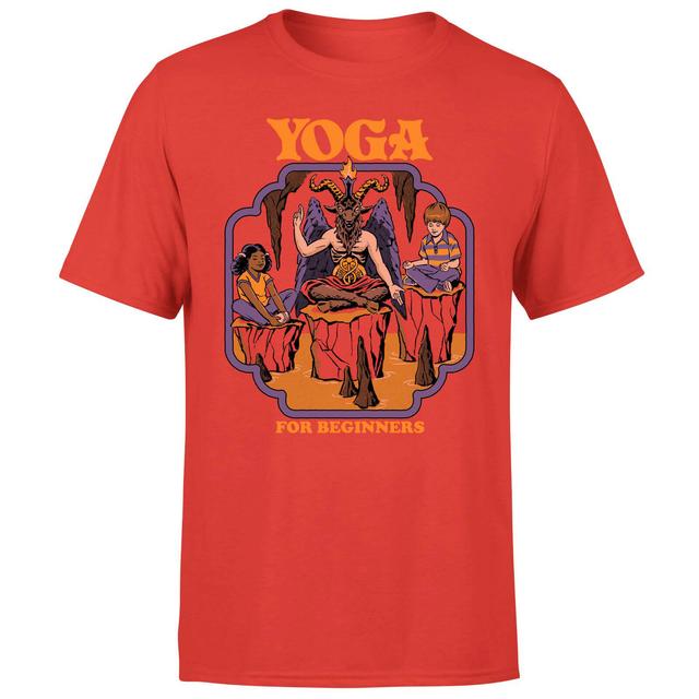 Yoga For Beginners Men's T-Shirt - Red - XXL - Red on Productcaster.