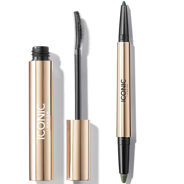 ICONIC London Enrich and Elevate Mascara and Kajal Eyeliner Bundle (Various Shades) - Juniper Green on Productcaster.