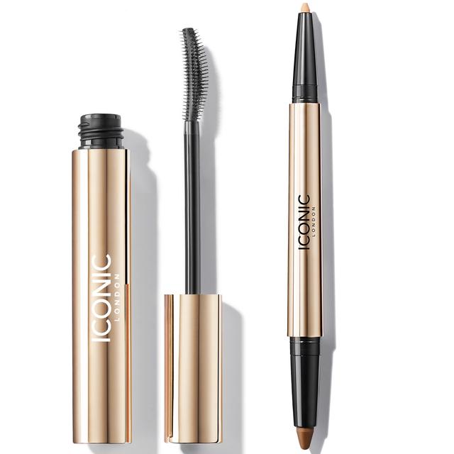 ICONIC London Enrich and Elevate Mascara and Kajal Eyeliner Bundle (Various Shades) - Natural Neutral on Productcaster.