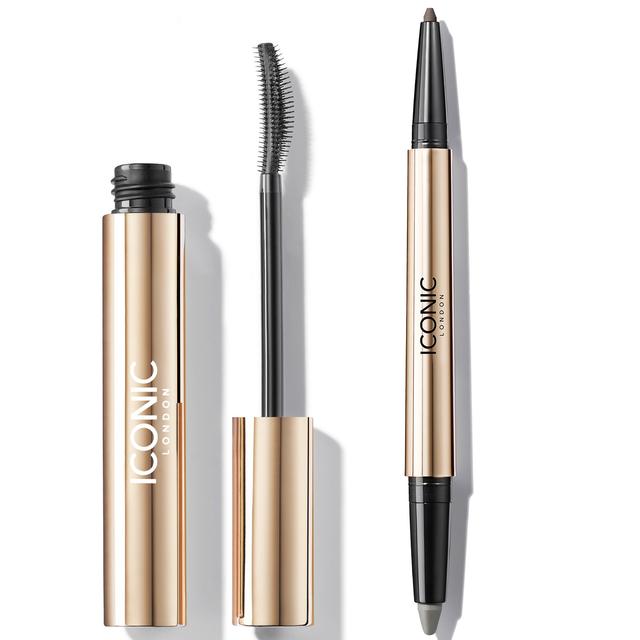 ICONIC London Enrich and Elevate Mascara and Kajal Eyeliner Bundle (Various Shades) - Ash Grey on Productcaster.