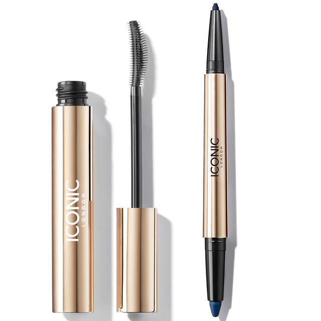 ICONIC London Enrich and Elevate Mascara and Kajal Eyeliner Bundle (Various Shades) - Electric Blue on Productcaster.