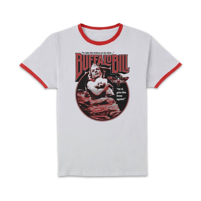 Buffalo Bill Unisex Ringer T-Shirt - White/Red - XS - White/Red on Productcaster.