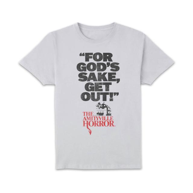 The Amityville Horror For God's Sake Get Out! Unisex T-Shirt - White - L - White on Productcaster.