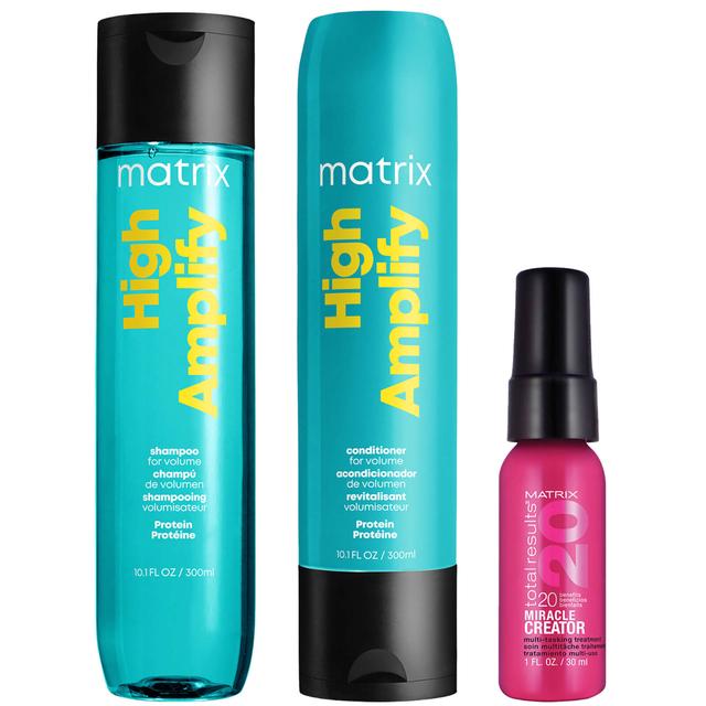 Matrix High Amplify Shampoo, Conditioner and Miracle Creator 20 Travel Size Bundle for Fine and Flat Hair on Productcaster.