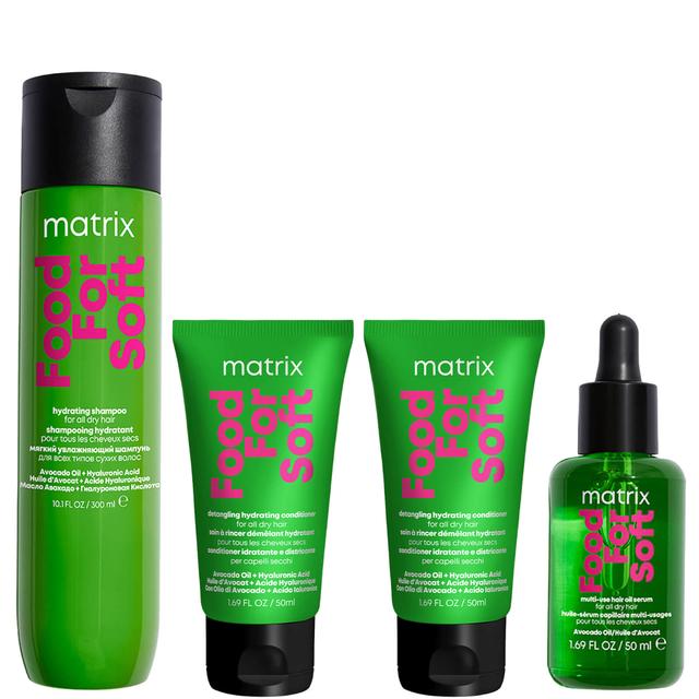 Matrix Food for Soft Shampoo, Oil and 2 x Travel Size Conditioners Bundle with Avocado Oil and Hyaluronic Acid for Dry Hair on Productcaster.