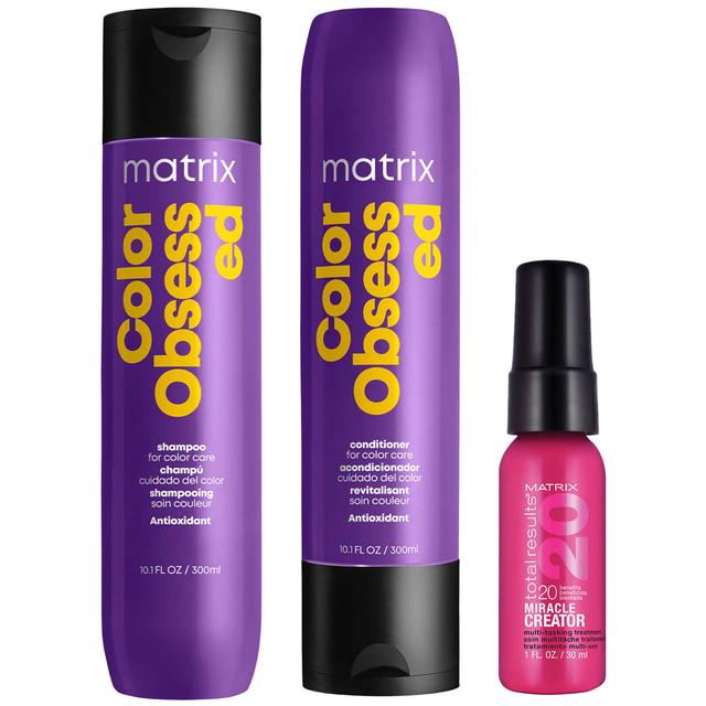 Matrix Color Obsessed Shampoo 300ml, Conditioner 300ml + Mini Miracle Creator 30ml Bundle For Coloured Hair (Worth £27.30) on Productcaster.