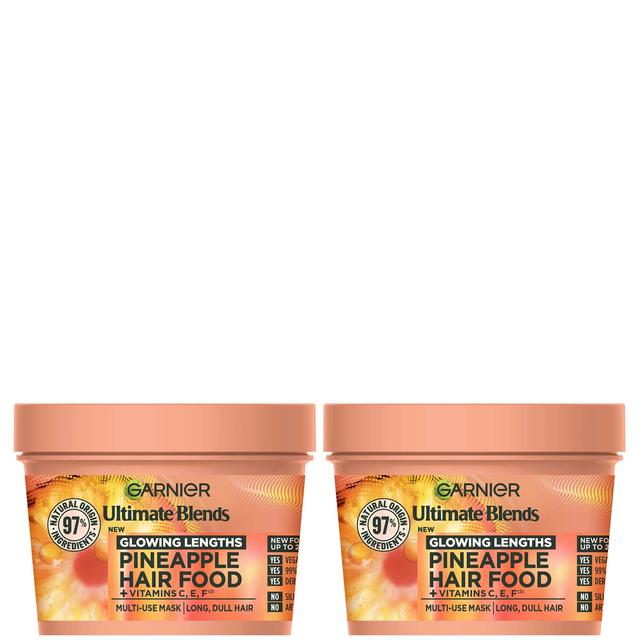 Garnier Ultimate Blends Pineapple 3-in-1 Glowing Hair Mask Duo on Productcaster.