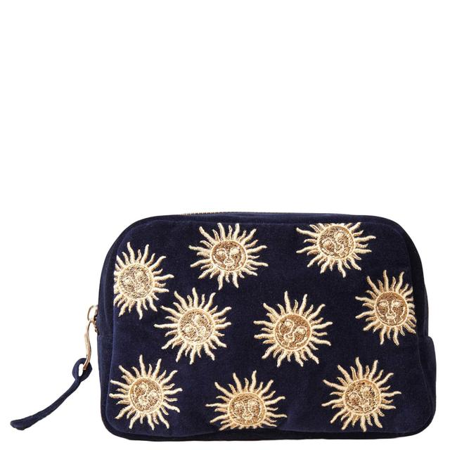 Elizabeth Scarlett Sun Goddess Navy Velvet Cosmetics Bag on Productcaster.