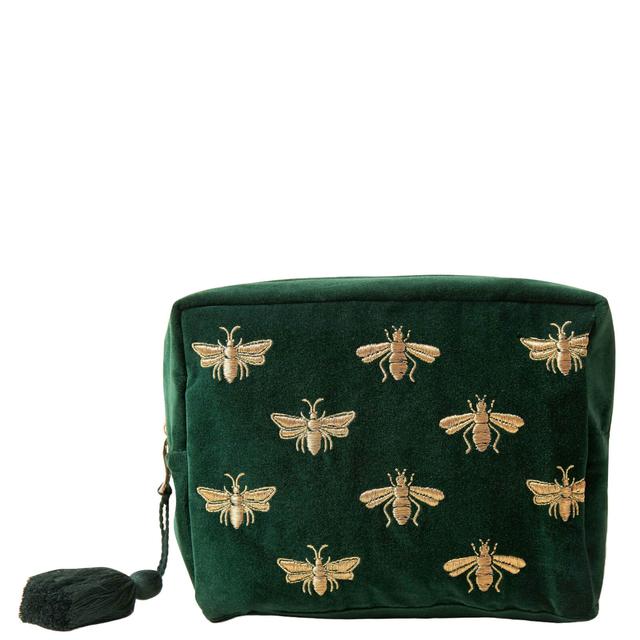 Elizabeth Scarlett Honey Bee Forest Velvet Wash Bag on Productcaster.