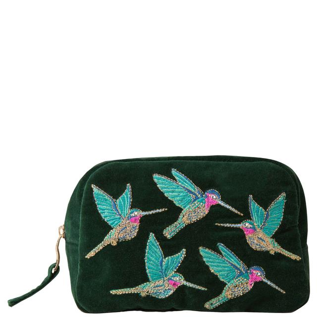 Elizabeth Scarlett Hummingbird Rainforest Velvet Cosmetics Bag on Productcaster.