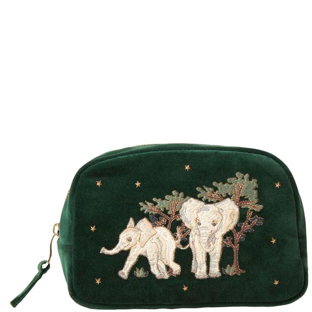 Elizabeth Scarlett Baby Elephant Conservation Forest Velvet Cosmetics Bag on Productcaster.