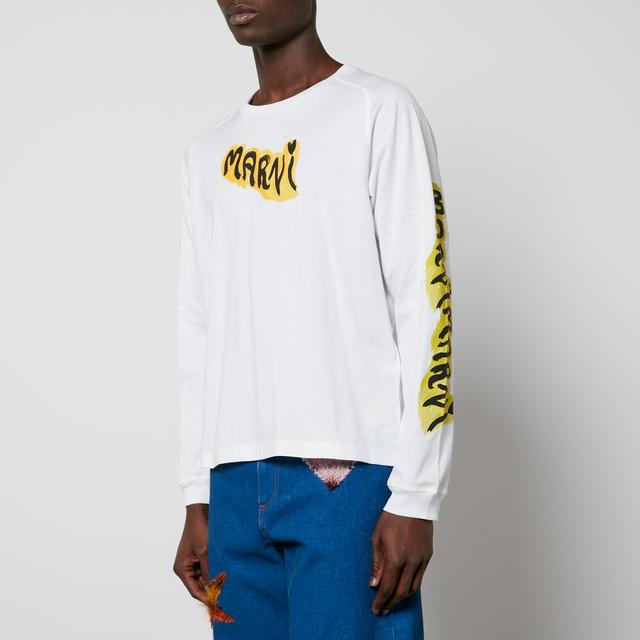 Marni Graffiti Logo-Print Cotton-Jersey T-Shirt - IT 52/XL on Productcaster.