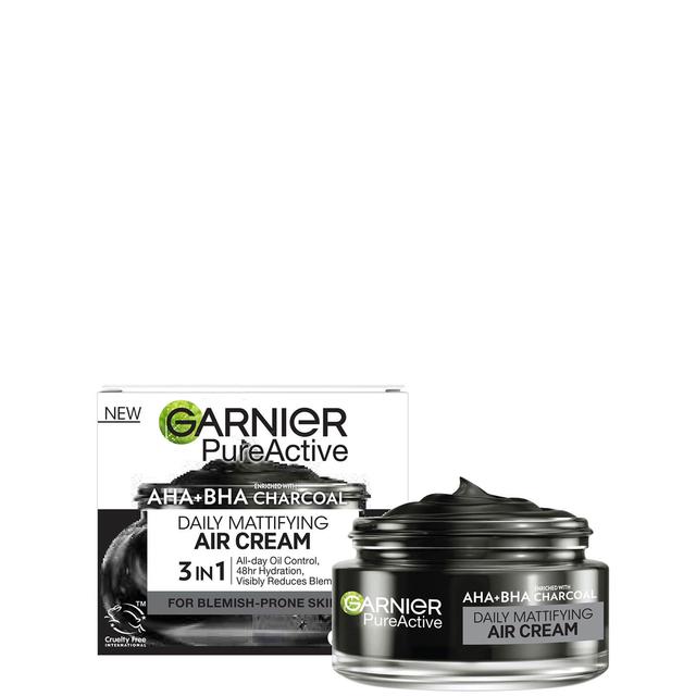 Garnier Pure Active AHA+BHA Charcoal Daily Mattifying Air Cream 50ml on Productcaster.