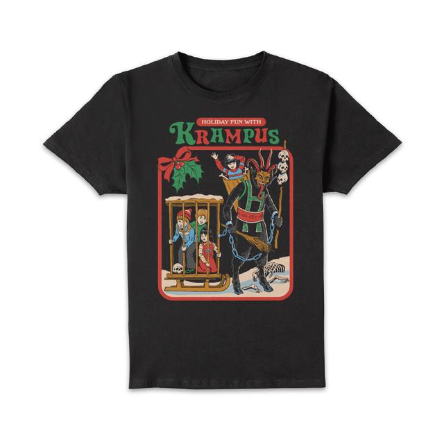 Holiday Fun With Krampus Unisex T-Shirt - Black - XS - Svart on Productcaster.