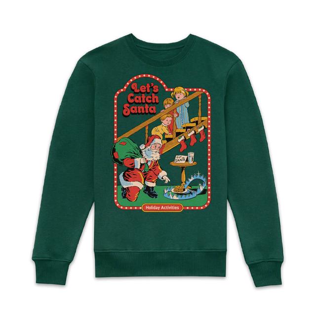 Steven Rhodes Let's Catch Santa Jumper - Green - XS - Green on Productcaster.