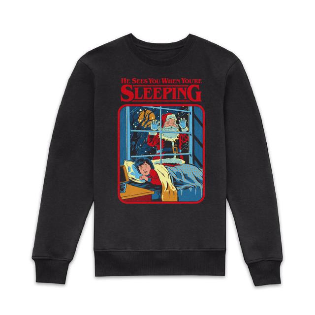 Steven Rhodes He Sees You When You're Sleeping Sweatshirt - Black - M - Black on Productcaster.