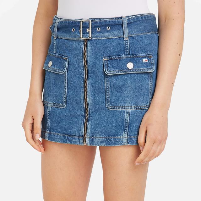 Tommy Jeans Belted Denim Mini Skirt - W29 on Productcaster.