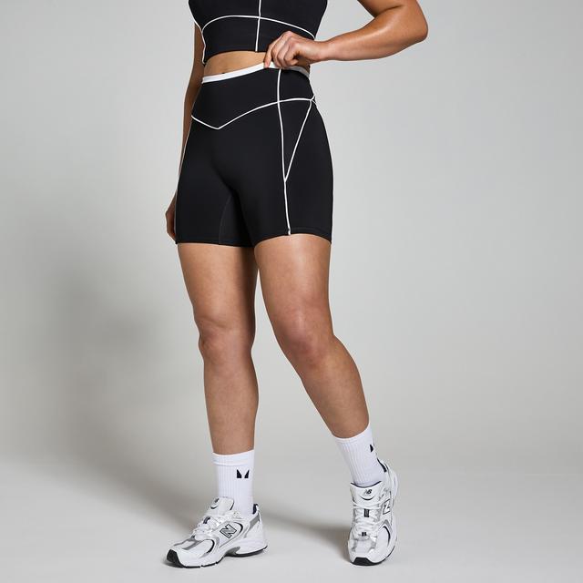 MP Women's Tempo Contrast Texture Cycling Short - Black - XS on Productcaster.