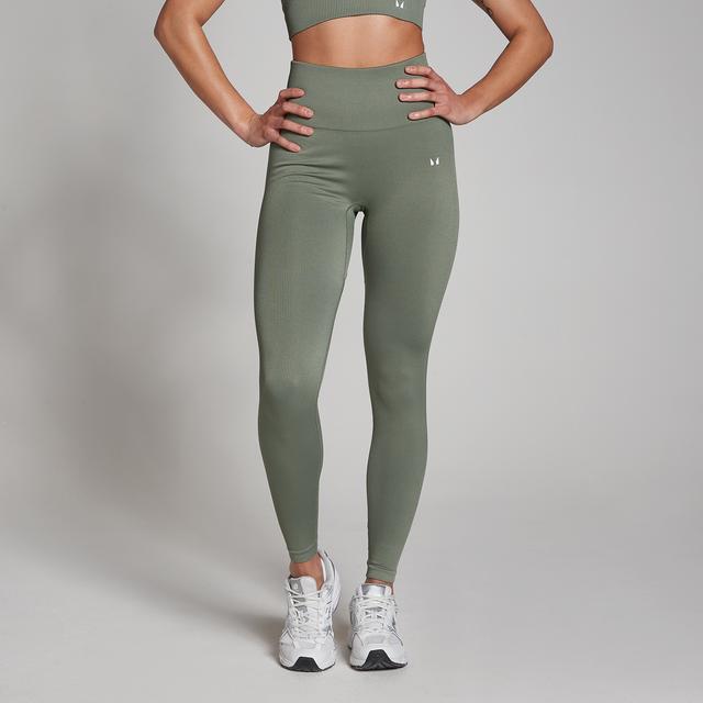 MP Women's Tempo Rib Seamless Leggings - Moss Green - XS on Productcaster.