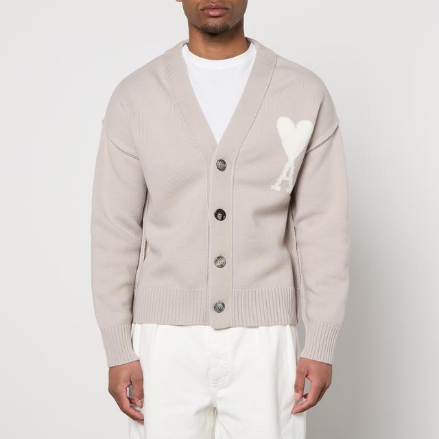 AMI Off White de Coeur Wool Cardigan - L on Productcaster.