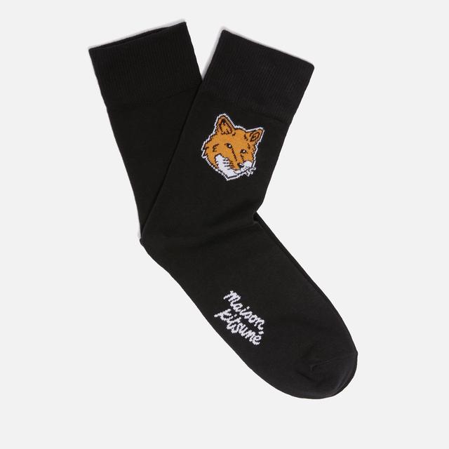 Maison Kitsuné Fox Head Ribbed-Knit Socks - EU36/39 on Productcaster.