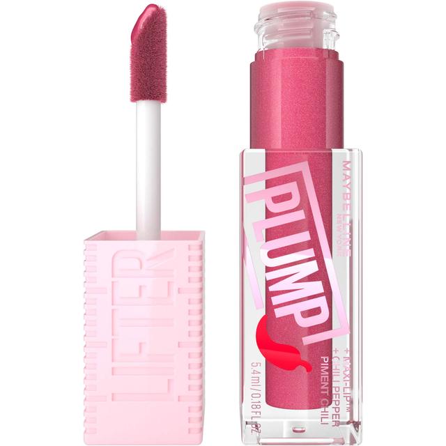 Maybelline Lifter Gloss Plumping Lip Gloss Lasting Hydration Formula With Hyaluronic Acid and Chilli Pepper (Various Shades) - Mauve Bite on Productcaster.