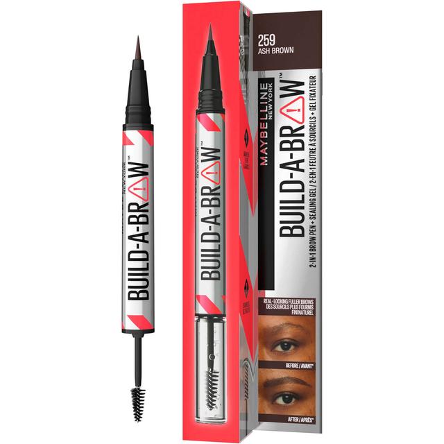 Maybelline Build-A-Brow 2 Easy Steps Eye Brow Pencil and Gel (Various Shades) - Ash Brown on Productcaster.