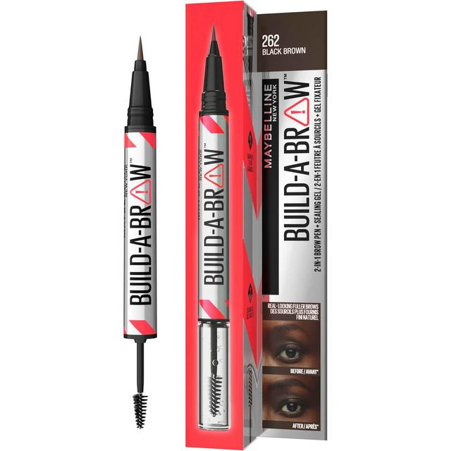 Maybelline Build-A-Brow 2 Easy Steps Eye Brow Pencil and Gel (Various Shades) - Black Brown on Productcaster.