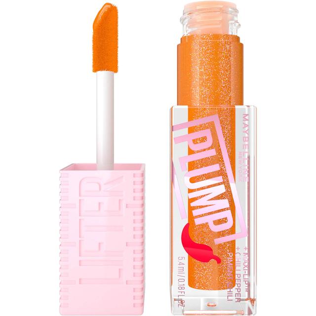 Maybelline Lifter Gloss Lip Gloss Lasting Hydration Formula With Hyaluronic Acid and Chilli Pepper (Various Shades) - Hot Honey on Productcaster.