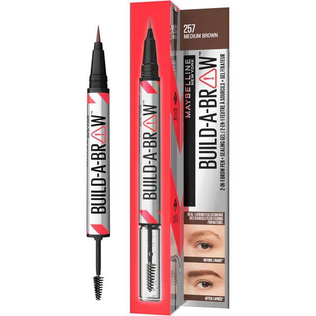 Maybelline Build-A-Brow 2 Easy Steps Eye Brow Pencil and Gel (Various Shades) - Medium Brown on Productcaster.