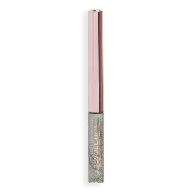 Makeup Revolution Super Flick Liquid Eyeliner 2.4ml (Various Shades) - Silver on Productcaster.