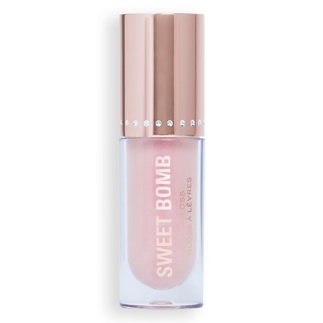 Makeup Revolution Sweet Bomb Lip Gloss 4.5ml (Various Shades) - Vanilla Ice White Holo on Productcaster.