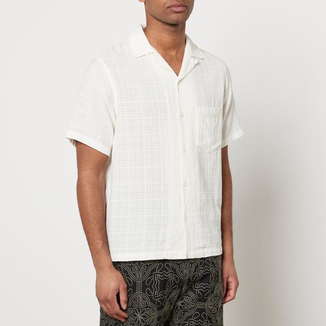 Portuguese Flannel Grain Open-Knit Cotton Shirt - L on Productcaster.