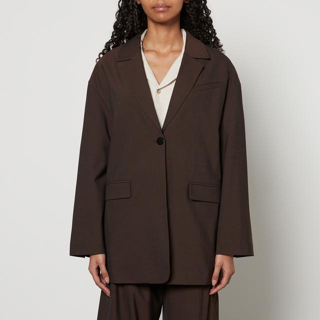 Ganni Crepe Blazer - EU 36/UK 8 on Productcaster.