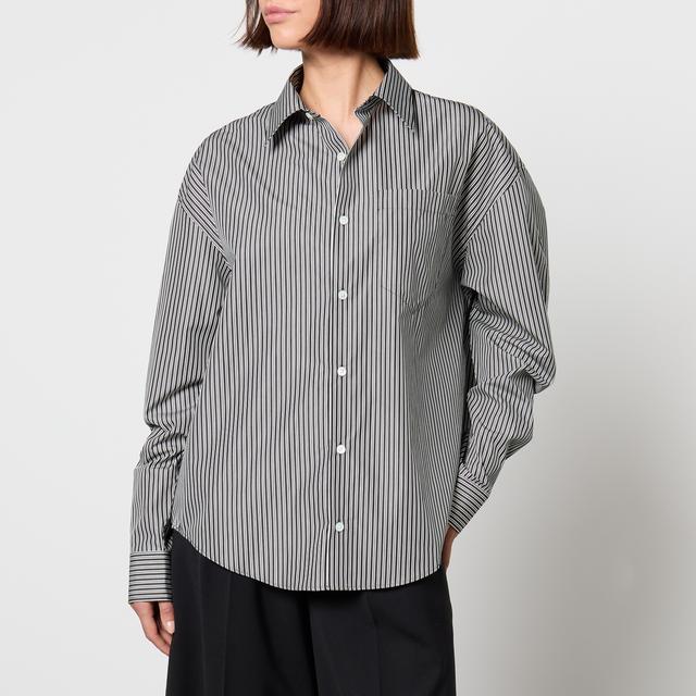 AMI Boxy Fit Striped Cotton-Poplin Shirt - XL on Productcaster.