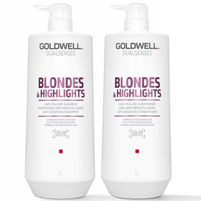 Goldwell Dualsenses Blondes and Highlights Anti-Yellow Shampoo and Conditioner 1L Duo (Worth £119) on Productcaster.