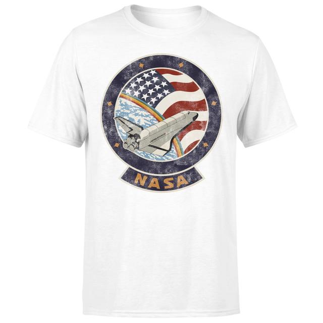 NASA Shuttle Emblem Unisex T-Shirt - White - 3XL - White on Productcaster.